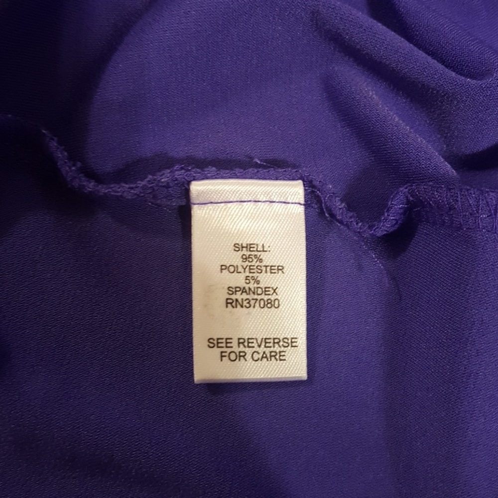 Cato Purple Halter Top With Ruffle - Picture 6 of 6